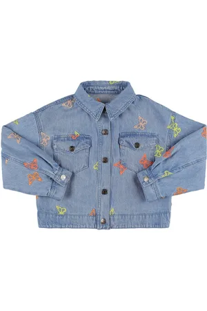 The New Society Embroidered Cotton Denim Jacket