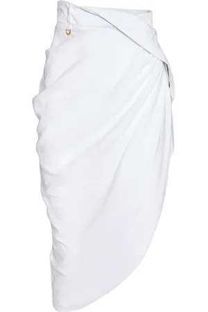 Jacquemus La Jupe Saudade Satin Midi Wrap Skirt