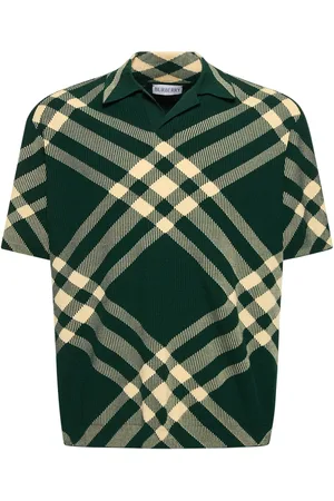 Burberry Check Wool Knit Polo