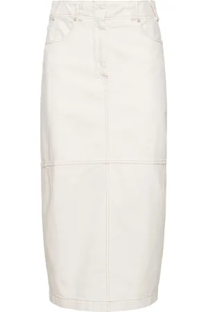 Brunello Cucinelli Cotton Bull Midi Skirt