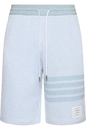 Thom Browne Cotton & Silk Sweat Shorts W/bars