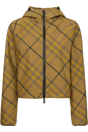 Burberry Check Tech Hooded Cropped Jacket
