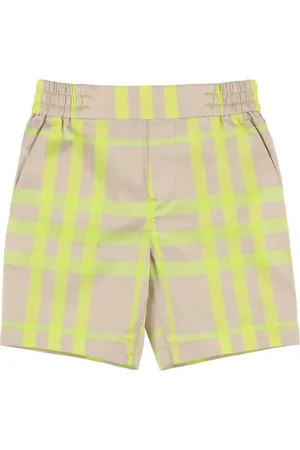 Burberry Check Print Cotton Shorts