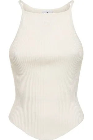 Courrèges Holistic Rib Knit Viscose Blend Tank Top
