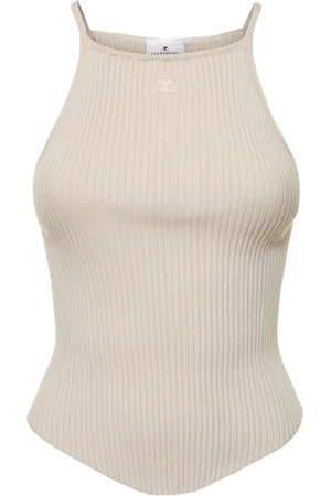 Courrèges Holistic Rib Knit Viscose Blend Tank Top