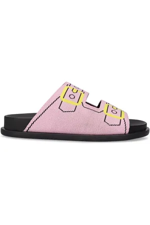 Marni Intarsia Strap Slide Sandals