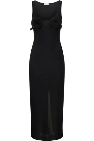 MAGDA BUTRYM Jersey Midi Dress W/ Flowers