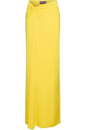 Ralph Lauren Knot & Split Satin Long Skirt