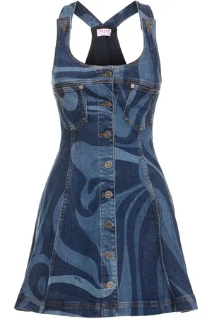 Puccini Printed Denim Mini Dress