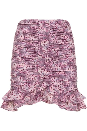 Isabel Marant Milendi Printed Stretch Silk Mini Skirt