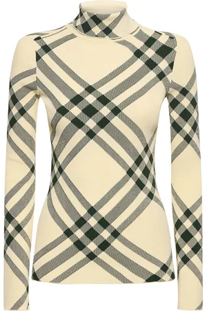 Burberry Ribbed Viscose Blend Knit Sweater