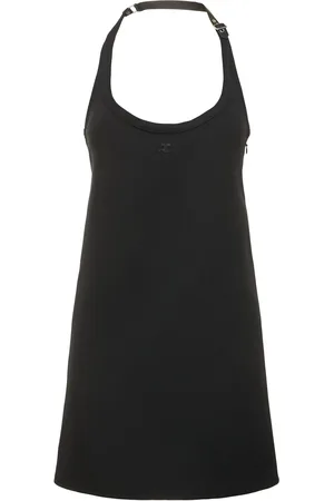 Courrèges Buckle Babydoll Twill Mini Dress