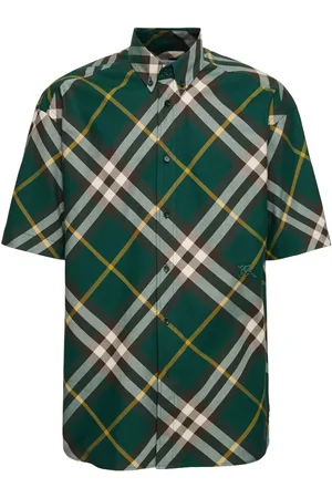 Burberry Logo Check Printed Cotton Shirt