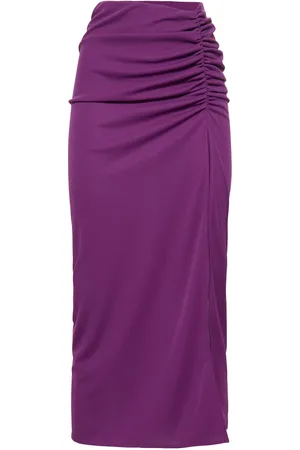 The Andamane Paige High Slit Jersey Midi Skirt