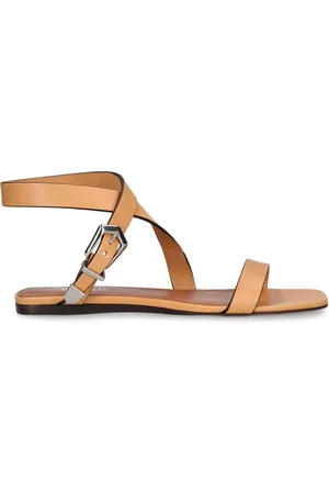 PARIS TEXAS 10mm Lauren Leather Flat Sandals