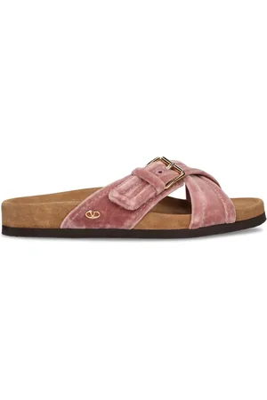 VALENTINO GARAVANI 30mm Velvet Slide Sandals
