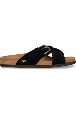 VALENTINO GARAVANI 30mm Velvet Slide Sandals