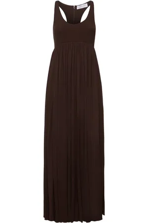 Michael Kors Stretch Jersey Flared Long Dress
