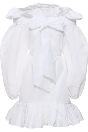 Patou Faille Volume Mini Dress W/bow