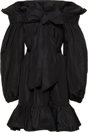 Patou Faille Volume Mini Dress W/bow