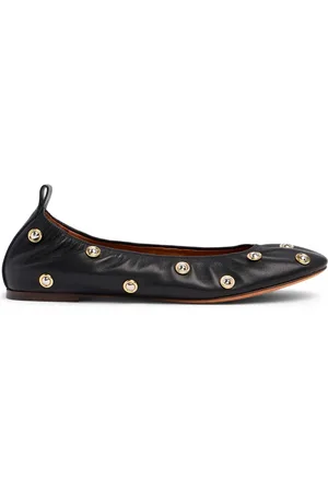 Lanvin 10mm Studded Leather Ballerinas