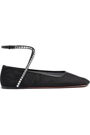 Amina Muaddi 10mm Ane Mesh Flats