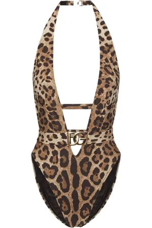 Dolce & Gabbana Printed One-piece Swimsuit W/ Logo