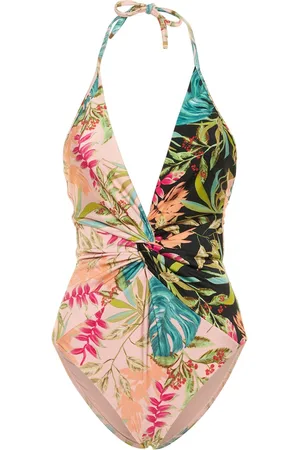 PATBO Tropicalia Plunge Halter Neck Swimsuit