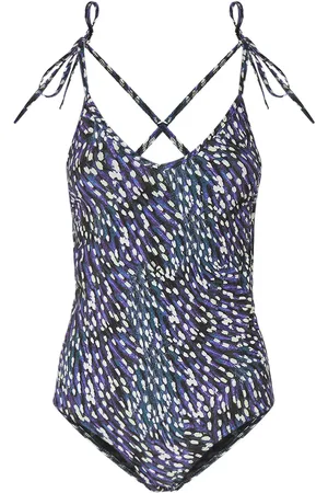 Isabel Marant Swan Printed One Piece Swimsuit