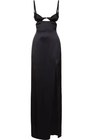 Nensi Dojaka Double Petal Satin Long Dress