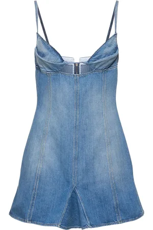 Nensi Dojaka Fitted Denim Mini Dress