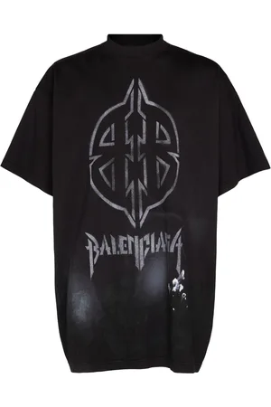 Balenciaga Metal Bb Stencil Vintage Cotton T-shirt