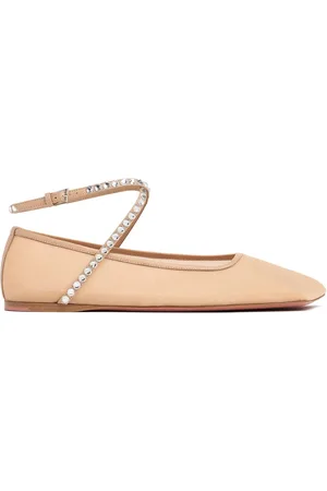 Amina Muaddi 10mm Ane Mesh Flats