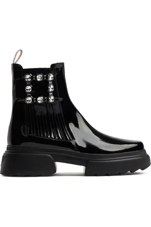 Roger Vivier 30mm Wallaviv Leather Ankle Boots