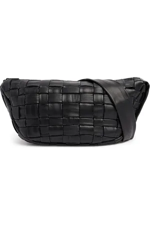 St Agni Crescent Textured Leather Shoulder Bag