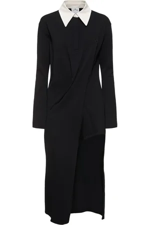 Courrèges Twisted Cotton Blend Polo Dress