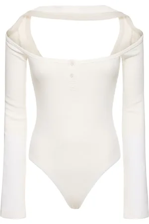 Courrèges Hyperbole 90s Ribbed Cotton Bodysuit