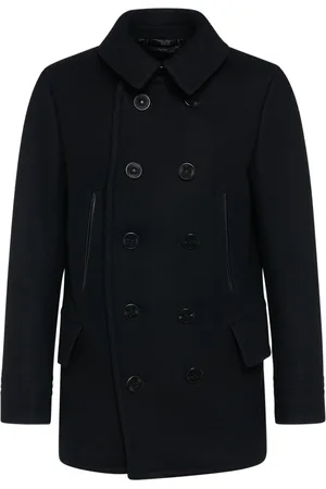 Tom Ford Japanese Melton Wool Blend Peacoat