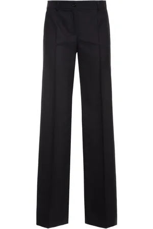 Dolce & Gabbana Wool Stretch Wide Leg Pants