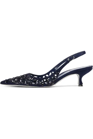 RENE CAOVILLA 50mm Trifora Suede Slingbacks