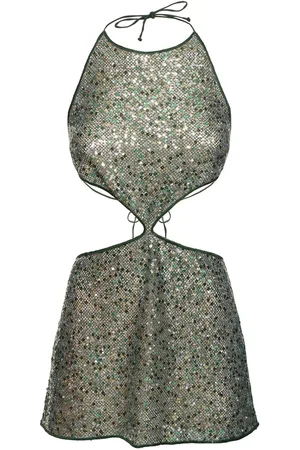 Oseree Embellished Cut Out Mini Dress