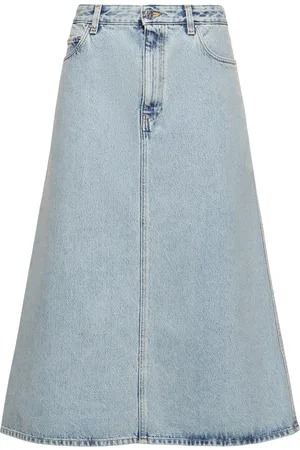 Totême Organic Cotton Denim Midi Skirt