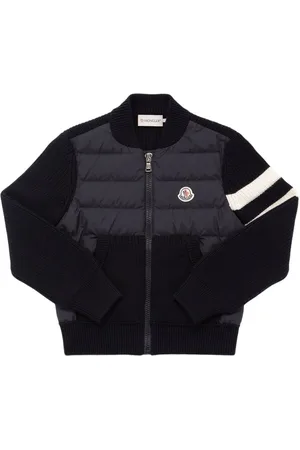 Moncler Tech & Wool Down Cardigan Jacket