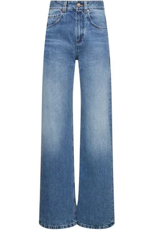 Brunello Cucinelli Mid Rise Denim Wide Jeans