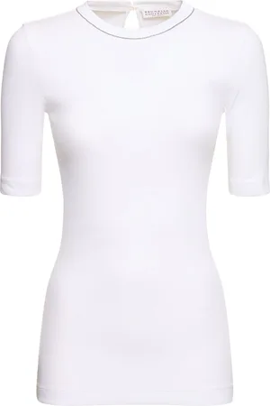 Brunello Cucinelli Jersey 3/4 Sleeve T-shirt