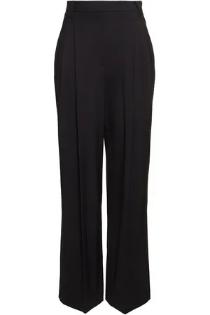 Brunello Cucinelli Pleated Wool Blend Wide Pants