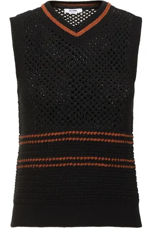 RE/DONE Crochet Mesh Cotton Vest