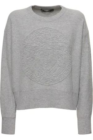 VERSACE Knit Sweater W/ Medusa Logo