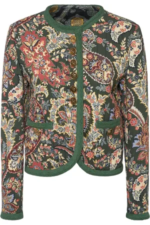 Etro Printed Quilted Collarless Jacket