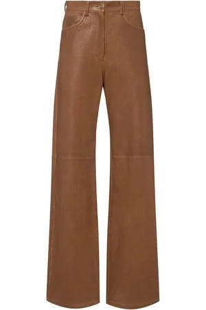 Etro Leather Wide Leg Pants